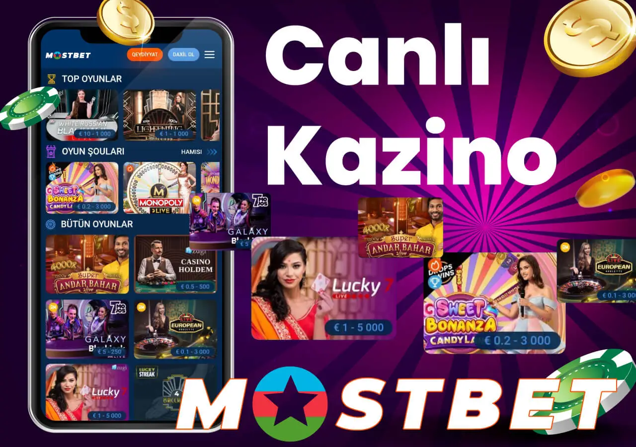 Canlı kazino oyunlarına baxış Mostbet