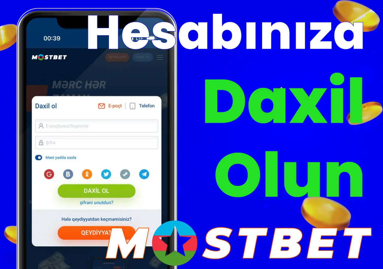 Mostbet bukmeker kontoru ilə hesabınıza daxil olun