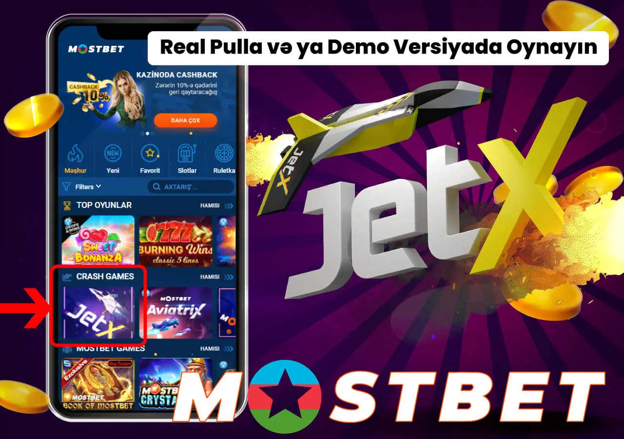 Cəlbedici bonusla Jetx oynamağa başlayın