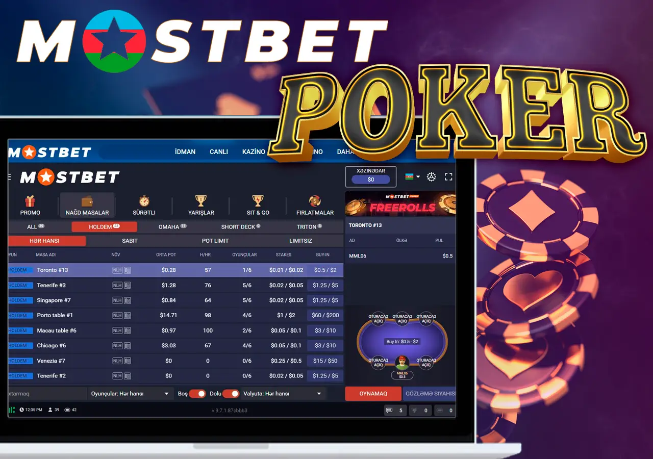 Mostbet Poker ilə bəxtinizi sınayın