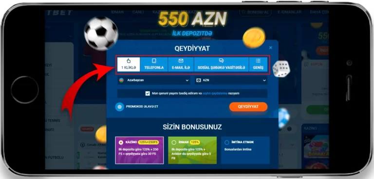Hansı qeydiyyat metodunun sizə uyğun olduğunu seçin