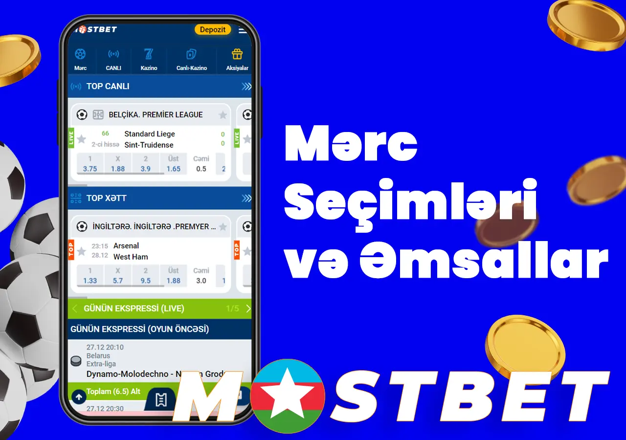 Mərc seçimləri və əmsallar