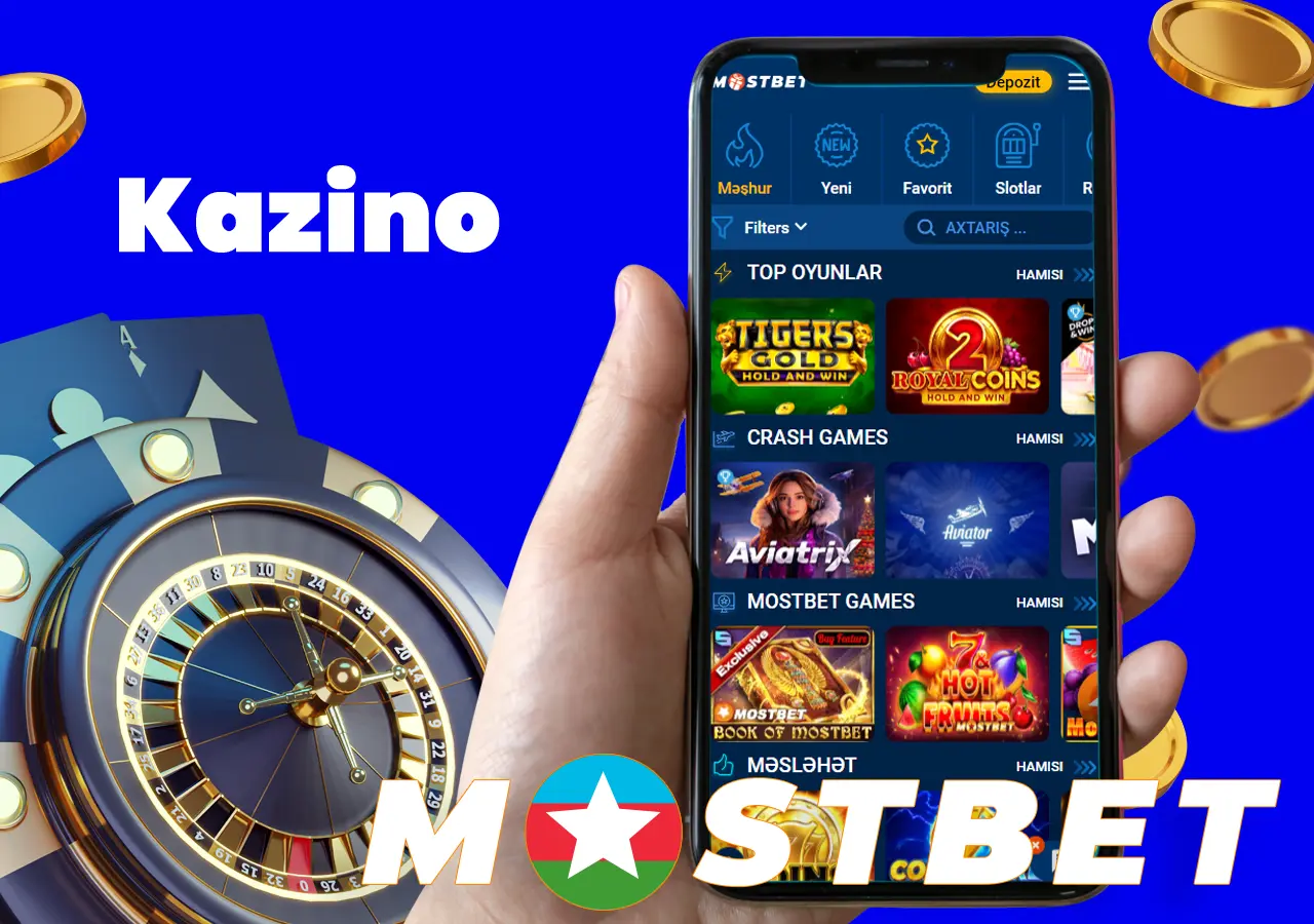 Çoxlu oyunları olan Mostbet kazinosu